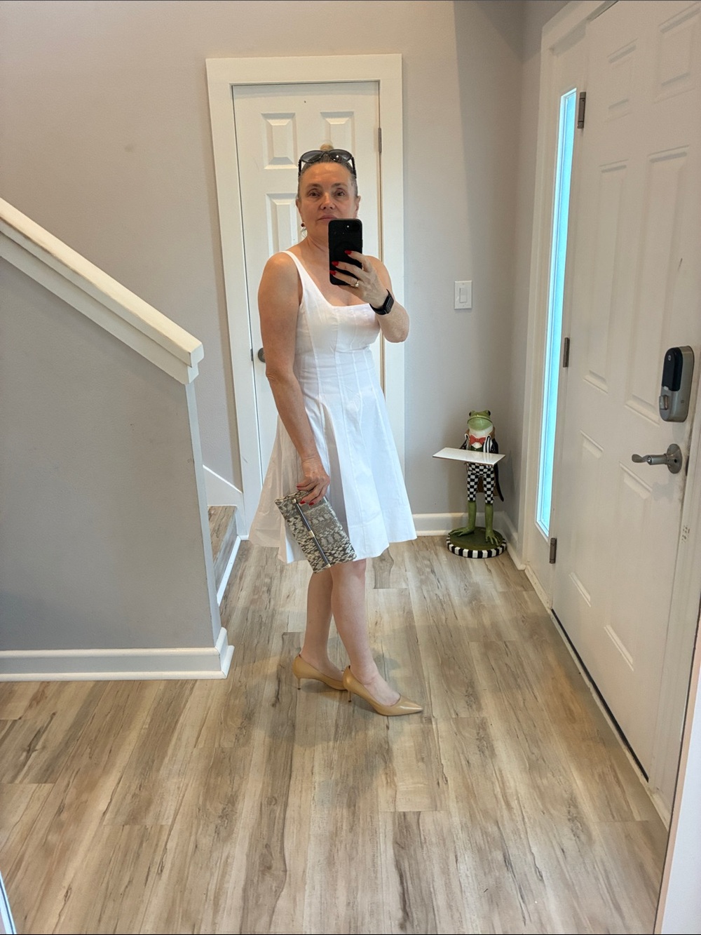 White Sleeveless A-Line Dress - Classic Summer Style